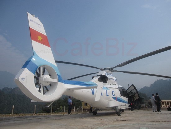 Chiếc trực thăng này thuộc mẫu EC 155B1 do Eurocopter sản xuất